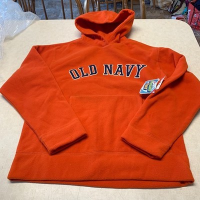 Old Navy Performance Fleece Hoodie Men's M Orange Pullover