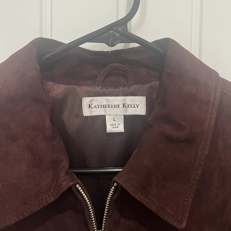 Women’s Brown Lamb Skin Jacket Large Katherine Kelly - Image 3 of 4