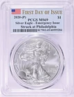 2020(P) $1 Silver Eagle Emergency Issue PCGS MS69 First Day Issue Philadelphia