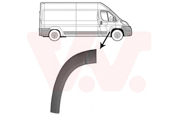 Zier-/Schutzleiste TüR VAN Wezel 1651404 FüR CitroËN Opel Movano U9 Bluehdi 120-image