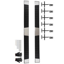 Non-slip Nerf Bars Side Steps For Ford F-150 Super Crew Cab 2015-25 Steel