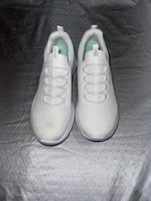 Skechers Sport Charlie 2.0 Slip On Sneakers White Stretch Lace Womens New