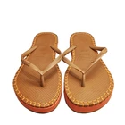 Havaianas Slim Flatform Loop Flip Flop Sandals Womens 9/10 Brown Orange Slip On