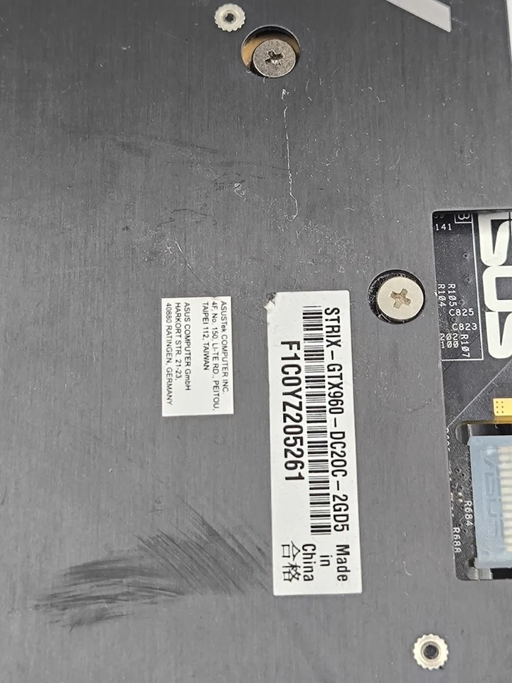 ASUS STRIX GTX960 Graphics Card - Working - Image 4 of 4