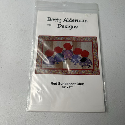 Betty Alderman Designs QUILT PATTERN  Red Sunbonnet Club  18 x 27  Appliqué