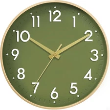 Wall Clock 8 Inch, Battery Operated Silent Non-Ticking Modern Analog Clock Decor