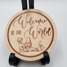 Disney Baby Winnie The Pooh Milestone Marker Set Natural Basswood Engraved