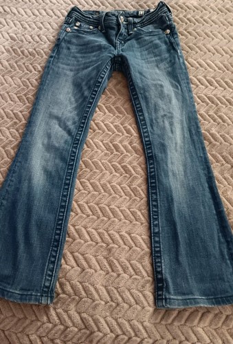 Miss Me Girls Boot Cut Jeans Size 12 Blinge Embellished Pockets JK5082B22 - Picture 3 of 17