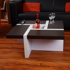 B Ware / Couchtisch Beistelltisch Sofatisch weiß schwarz Wohnzimmer Design 5