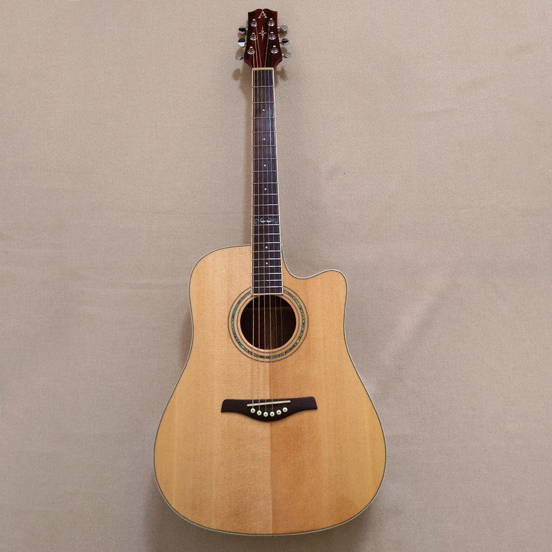 41" Cutaway Acoustic Guitar Spruce Layered Top Mahogany Neck in Natural Gigbag