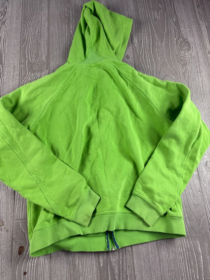Sudadera con capucha Nike verde con cremallera talla XL para mujer vintage Y2K Foto 3 de 4