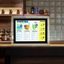 A4 LED Light Box Poster Frame Indoor Advertising Illuminated Projecting Sign