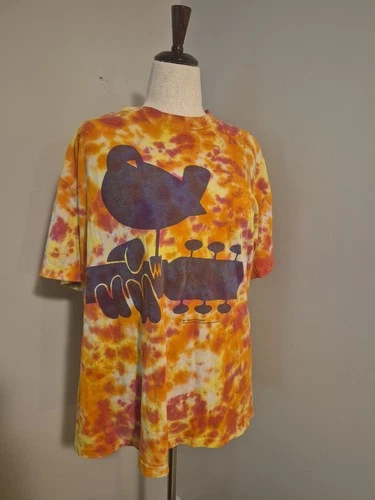 Woodstock Vintage Concert Tee Shirt Tie Dye Single Stit 1990s vintage concert t-shirt, vintage, size XL, single stitch, B+ condition