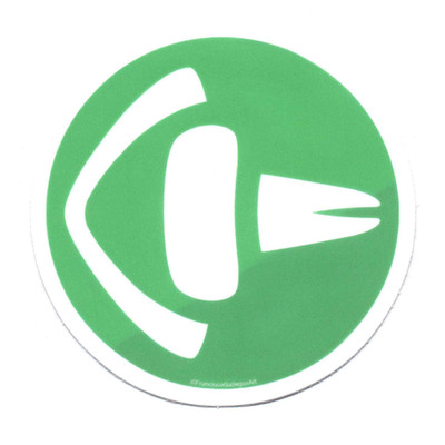 Super Mario Kart 8 World Road Sign Left Arrow Blooper Green Traffic 3in Sticker