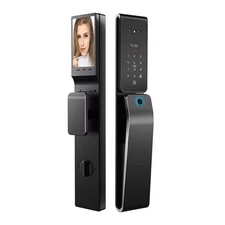 Smart Lock with LED Screen Fingerprint Door Lock Keyless Entry Door Lock Black