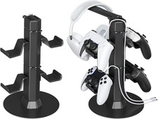 Gaming Controller Headset Holder Stand for Desk, with Charger Cable Organizer