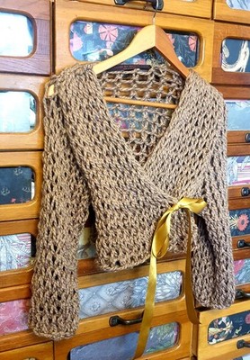 Handknitted UK Designer One Of A Kind Cardigan Size 6/8