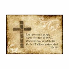Wee Blue Coo Psalm 121 I Lift My Eyes Cross Christian Religious Quote Art Framed