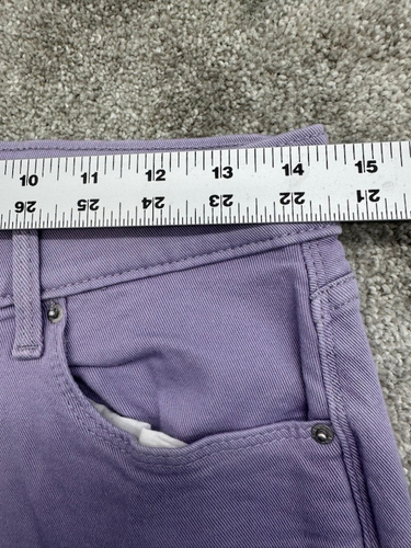 Pantalones de mezclilla para mujer Levis 505 27 púrpura pierna recta ajuste regular elástico 6211 - Imagen 10 de 12