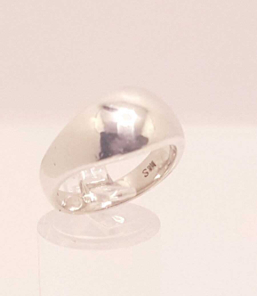 Fully Hallmarked Graduated Solid Band Ring 925 Si… - image 5