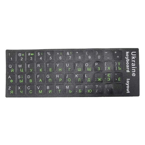 Ukraine Language Ukrainian Keyboard Sticker Durable Alphabet Black For Laptop - Picture 7 of 12