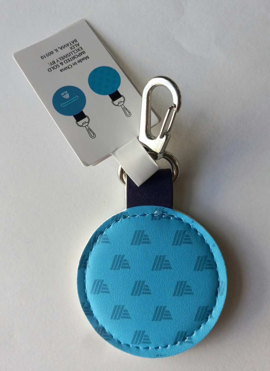 ALDI Gear Collection 2024 Quarter Holder Keeper Keychain Blue Logo