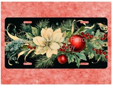 Floral aluminum license plate, CHOICE, vanity plate, FREE shipping, flowers