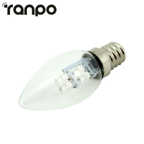1x 10x E12 LED Candle Light Bulbs 4LEDs 1W Equivalent 10W Halogen Lighting Lamps - Picture 5 of 12