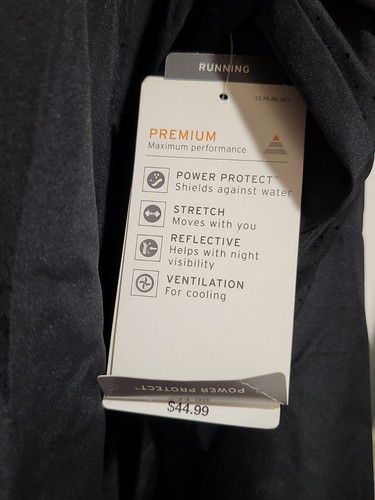 Champion Duo Dry Jacket Reflective Full Zip Mens XL Black Extra Large Vented - Picture 5 of 5