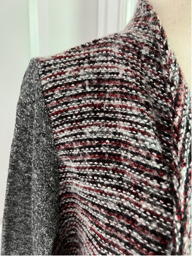 Lucky Brand Sweater Womens Large Gray Cardigan Long Sleeve Boho Fuzzy Pockets - Picture 7 of 14