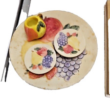 1994 Popular Imports Resin Miniature Tea Set of Fruit dishes