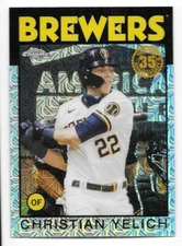 2021 Topps Series 1 CHRISTIAN YELICH Silver Pack 1986 Chrome - BREWERS - 85BC-17