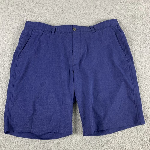 Under Armour Shorts Herren 40 blau Eingrifftaschen Flatfront Regular Fit Chino