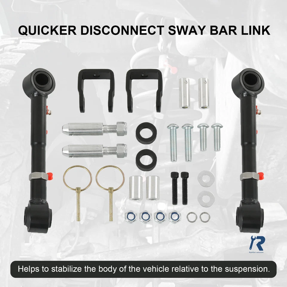 Quick Disconnect Sway Bar Links For 98-06 TJ Cherokee 84-01 XJ w/ 2.5-6" Lifts - Image 4 of 4