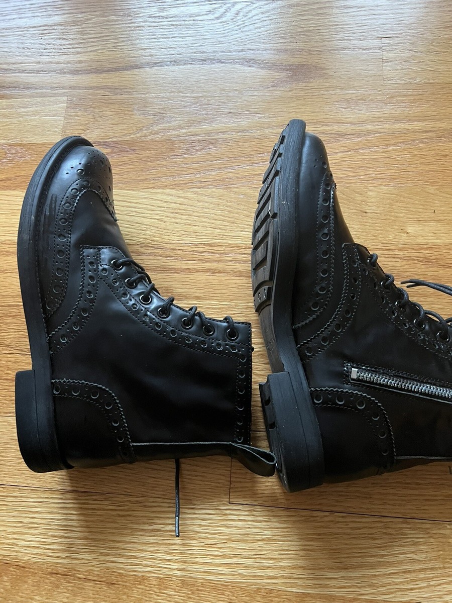 New DOLCE & GABBANA Siracusa Leather Boots Shoes Black Size 7/ UK6 DOLCE & GABBANA Shoes Boots Black Leather Slip on Stretch  main image 4