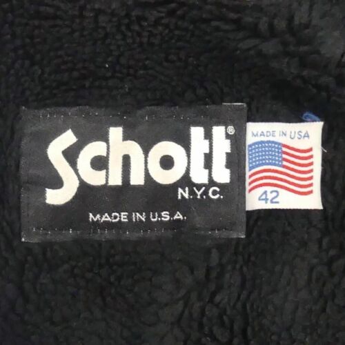 Schott 641 Size 42 Single Steer hide Leather Motorcycle Jacket Excellent+ - Picture 7 of 7