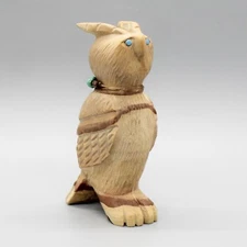 ZUNI FETISH-PICTURE JASPER HORNED OWL FETISH by DOUGLAS MARTZA - NATIVE AMERICAN