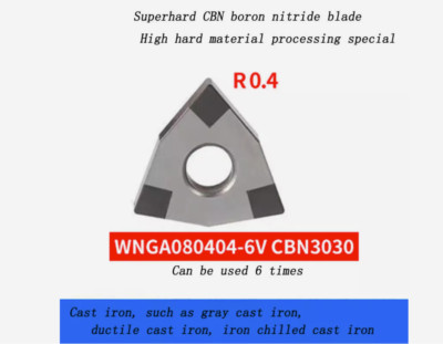 2 pieces of super hard boron nitride CBN blades, WNMG180404, wnmg431