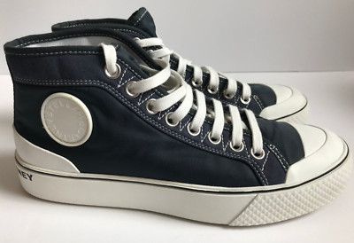 Stella McCartney Womens Blue White HIgh Top Sneaker Shoes