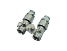 PURMO Anschlussgarnitur Einrohr, Durchgang vernickelt 1/2"