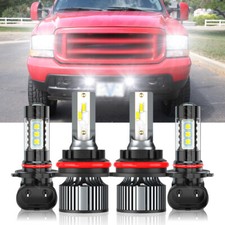 4pcs 9007 9006 Led Combo Headlight Kit 6500k Cool White High Low Beam Fog Lamps 4pcs 9007 9006 Led Combo Headlight Kit 6500k Cool White High Low Beam Fog Lamps