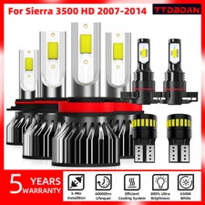 LED Headlight License Plate Fog Light Bulbs Tailgate For Sierra 3500HD 2007-2014