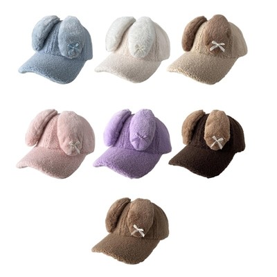 Popular Rabbit Ears Baseball Hat Adjustable Baseball Caps Headwear for Women