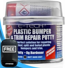 E-Tech Car Plastic Bumper Filler & Trim Body Hardener Repair Putty 250g R00101+M