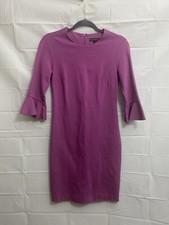 Banana Republic Dress Womens Size 2 Purple 3/4 Bell Sleeve Back Zipper (125)