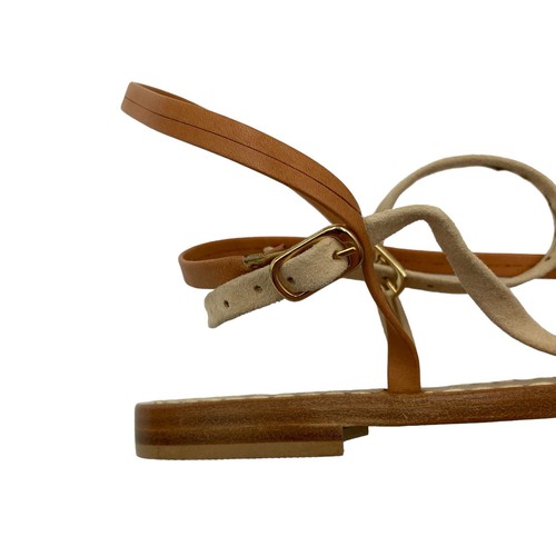Syrenia Capri Made in Italy Brown Leather & Suede Sandals Size 36 Or 5.5 NWOT - Picture 4 of 9