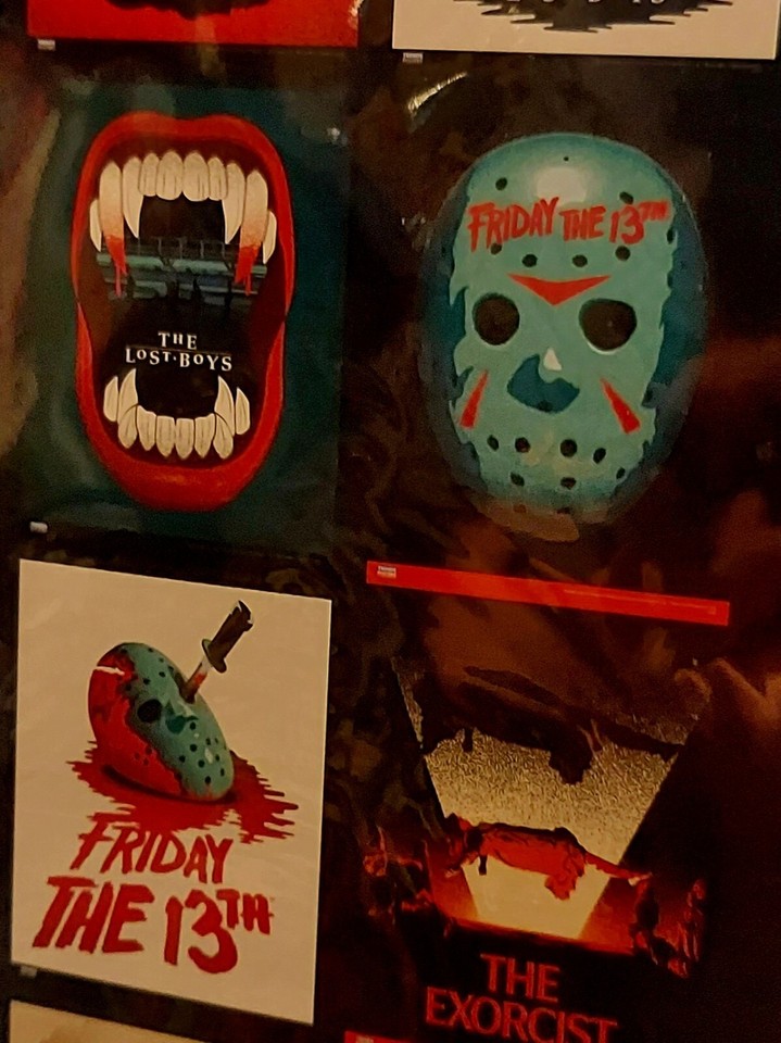 12 HORROR mini Poster set NEW Friday The 13th Exorcist IT lost boys