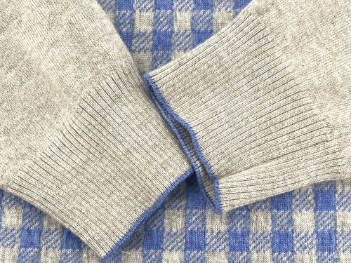Thomas Dean Retro Sweater Extra Fine Merino Wool Gingham Check Mens Large - Picture 9 of 11