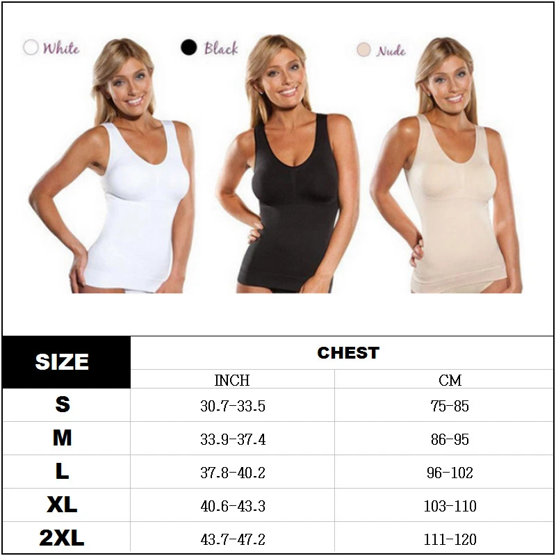 Sujetador modelador de cuerpo cami sin costuras para mujer Camisola ajustada con control de abdomen firme Foto 2 de 4