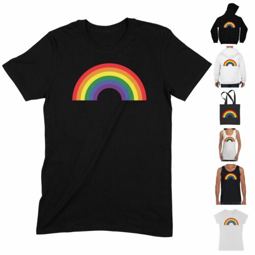 Rainbow Pride LGBTQ T Shirt - Colourful Pride Flag Gay Lesbian - Picture 1 of 8